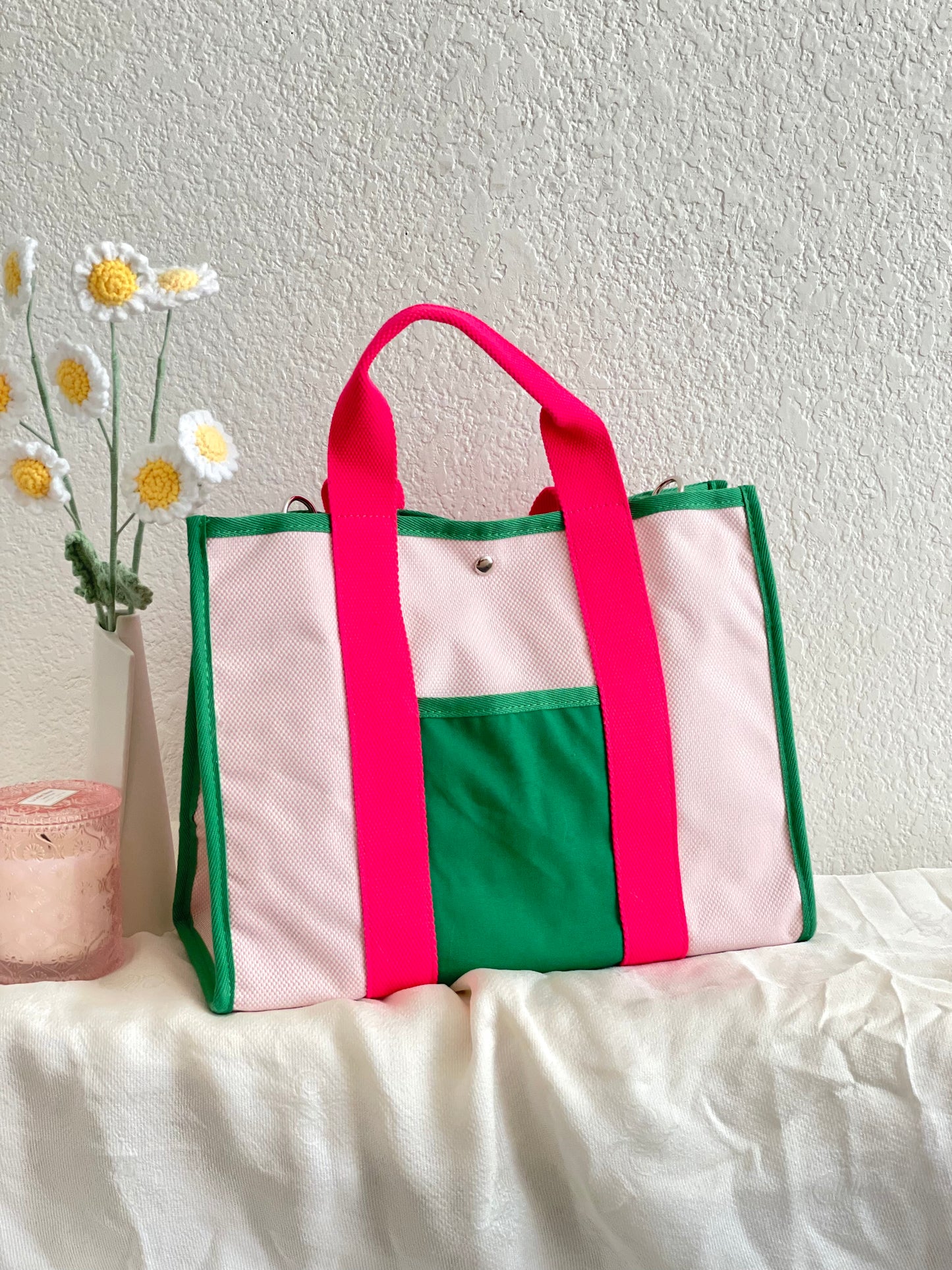 Large Tote Bag - Neon Pink